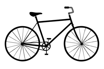 Fototapeta premium Vintage bicycle silhouette illustration
