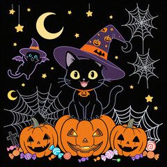 halloween seamless pattern