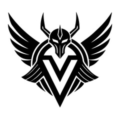Valkyrie Symbols vector clean black silhouette design white background