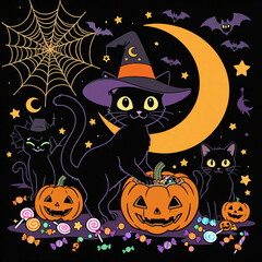 halloween seamless pattern