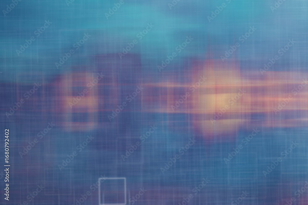Sticker blurred abstract / blue violet gradient background square bokeh, beautiful technological modern back