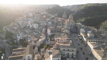 Sunny Modica from above – a baroque jewel of Sicily, with golden houses cascading down the hills...