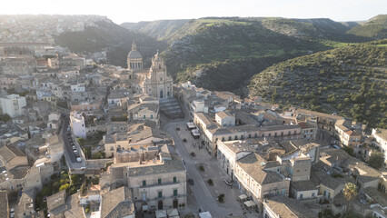 Sunny Modica from above – a baroque jewel of Sicily, with golden houses cascading down the hills...