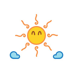 sunny icon vector design template elegant style