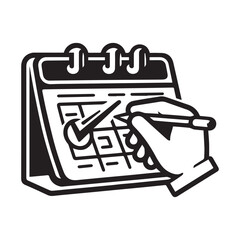 .Calendar with Check Mark Icon