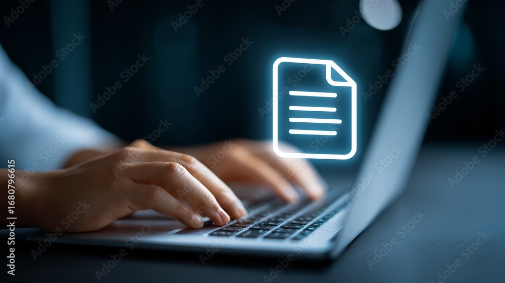 Poster boost your laptop productivity, mastering efficient typing techniques and power management for enhan