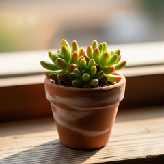 Sucuclent plant in a pot. Created using generative AI tools