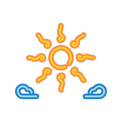 sunny icon vector design template elegant style