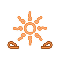 sunny icon vector design template elegant style