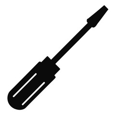 Screwdriver vector clean black silhouette design white background