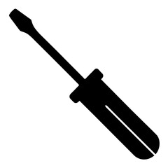 Screwdriver vector clean black silhouette design white background