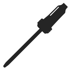 Screwdriver vector clean black silhouette design white background