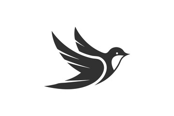 Elegant bird soars with graceful wings, its silhouette a symbol of freedom