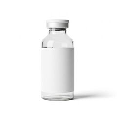 Mockup of a white plastic bottle on white background. Created using generative AI tools