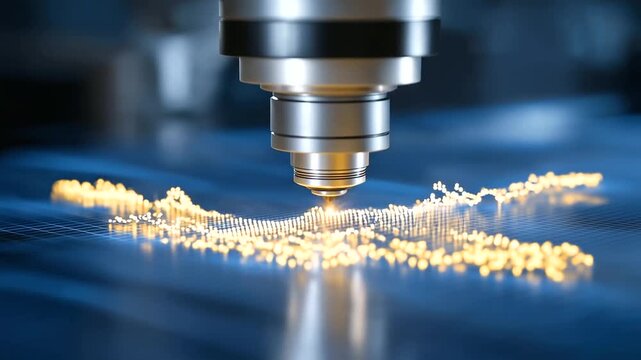 Atomic force microscopes probe atoms in a nanotechnology lab with tips scanning forces graphing images rendering on computers and samples on stages shown in a nanoscale photo