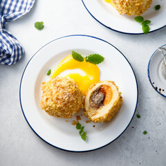 Traditional sweet dumplings with apricot