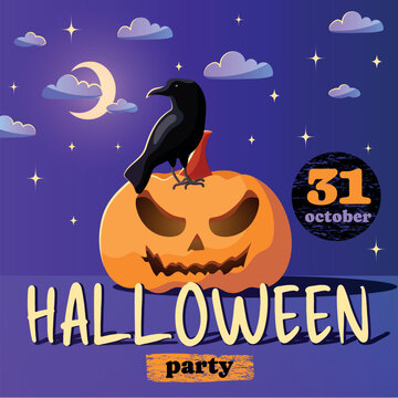 hallowin party, pumpkin, vector, 