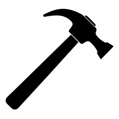 Hammer vector clean black silhouette design white background