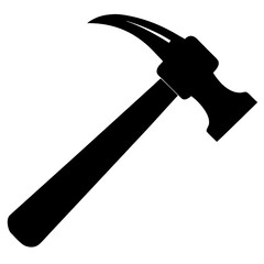 Hammer vector clean black silhouette design white background