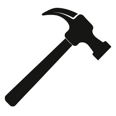 Hammer vector clean black silhouette design white background