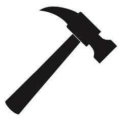 Hammer vector clean black silhouette design white background