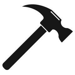 Hammer vector clean black silhouette design white background