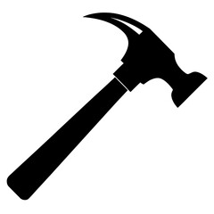 Hammer vector clean black silhouette design white background