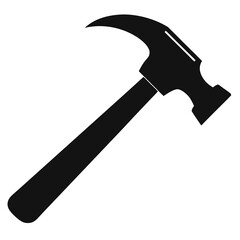 Hammer vector clean black silhouette design white background