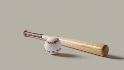 Classic Wooden Baseball Bat with Ball – Sports Equipment