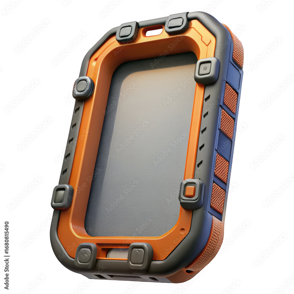 Aufkleber 3d rugged device frame with industrial design isolated on transparent background