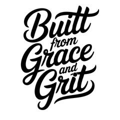 Fototapeta premium Butt from Grace and Grit Typography T-Shirt Design