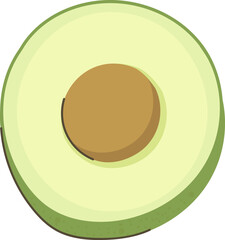 Sliced Avocado with Seed