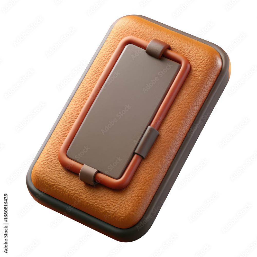 Poster 3d stylized smartphone case with textured grip isolated on transparent background