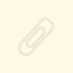 Obraz premium Minimalistic design of a paperclip on a soft pastel background, representing office supplies and organization