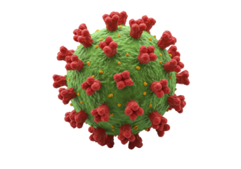 Isolated pathogenic virus render, disease agent, infectious microbe, corona, covid-19