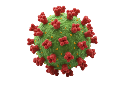 Isolated pathogenic virus render, disease agent, infectious microbe, corona, covid-19