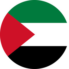 Palestine Flag Circular Badge