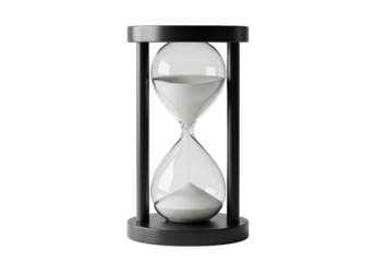 Isolated sand timer for measuring short time spans with fine grains and smooth glass