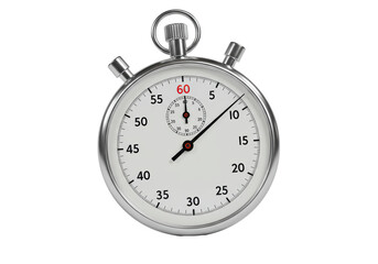 Isolated stopwatch indicating time, a tool for measuring time, an instrument for measuring
