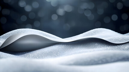 Winter Snowy Landscape Background With Sparkle