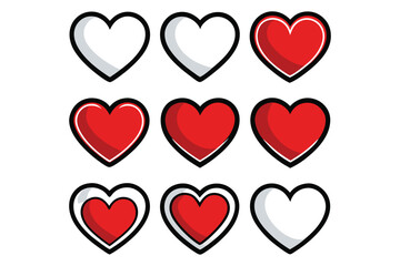 Abstract Geometric Heart Clipart Design