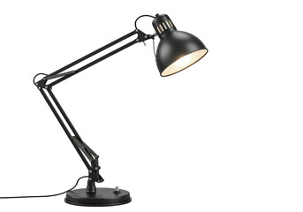 Isolated adjustable desk lamp, versatile lighting solution for office spaces and home workspaces