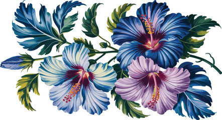 Botanical illustration of vibrant poppy flowers in red, orange, and white with lush green foliage, vertical floral composition