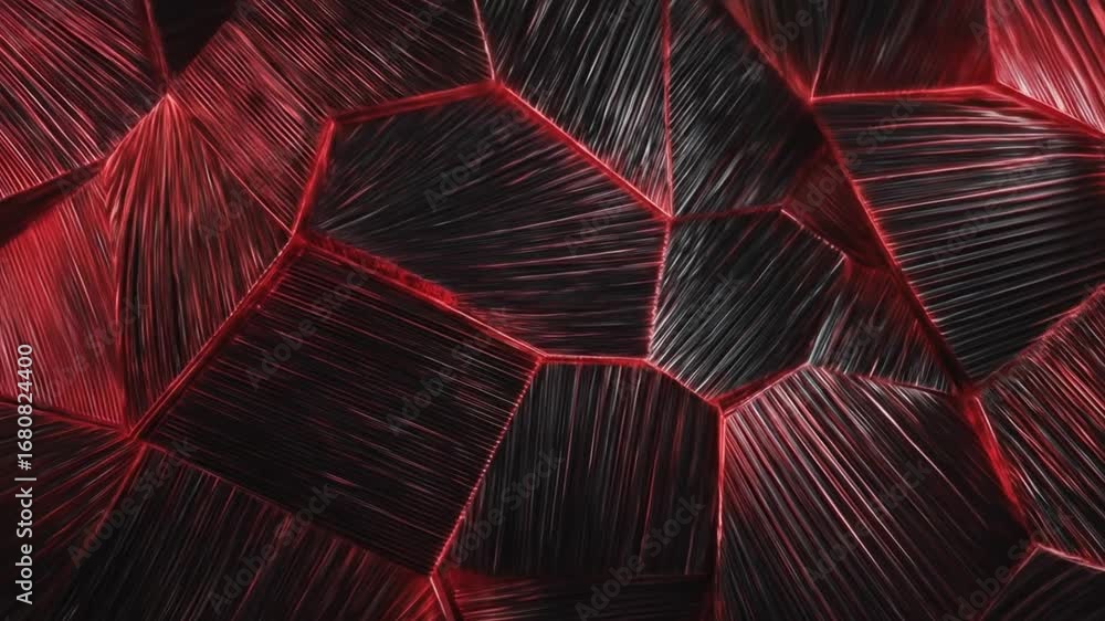 Poster abstract background with geometric shapes and red glow creates modern design
