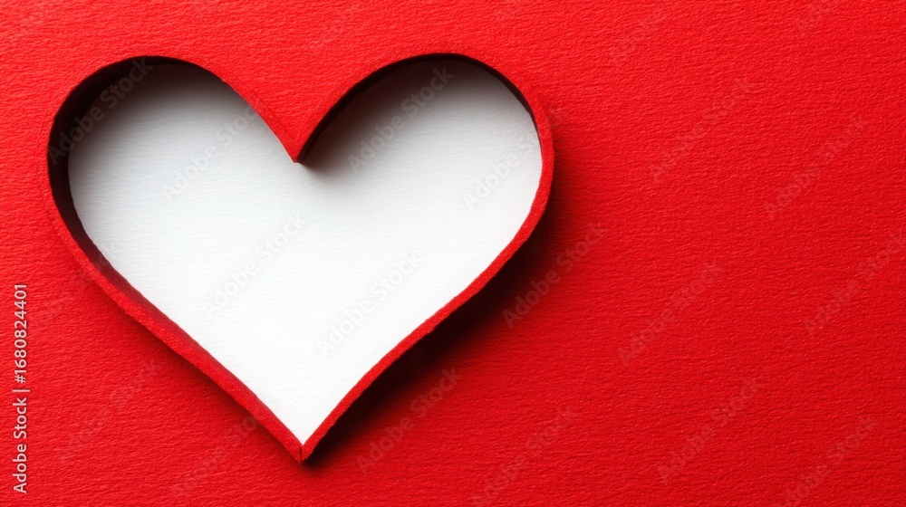 Poster heart symbol visually split in half representing branding concepts and emotional connections in visu