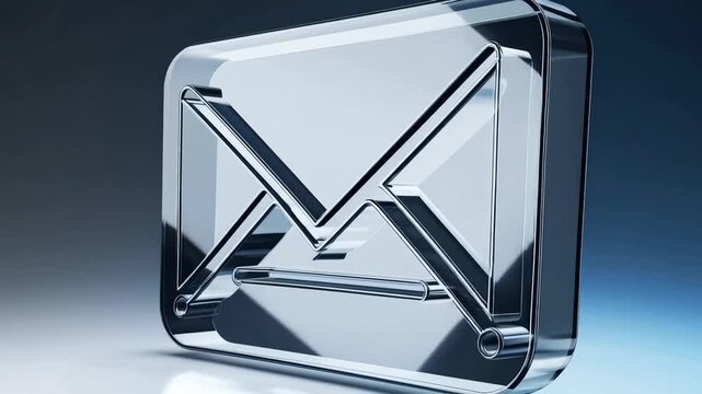 Close Up View of Email Server Icon for Data Transfer