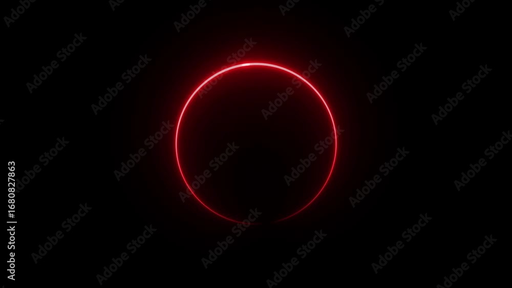 Aufkleber abstract background with neon progress loading circle bar seamless loop 4k neon animation