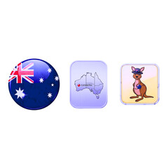 Australia and australia icons - Transparent Background