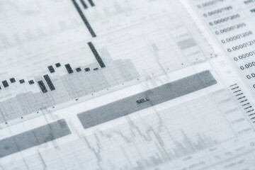 Close-Up of a Stock Market Chart Highlighting Candlestick Patterns and Trends