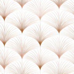 Elegant thin arc pattern with soft brown lines creating modern geometric fan design on white background, perfect for stylish decoration and contemporary art projects